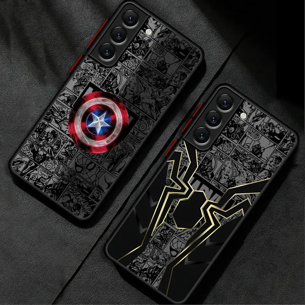 Custodia con Logo Marvel per Samsung Galaxy A53 A32 A52 5G A54 A34 A33 A13 A24 A72 A22 A14 A73 A23 A13 5G A22 Cover morbida opaca