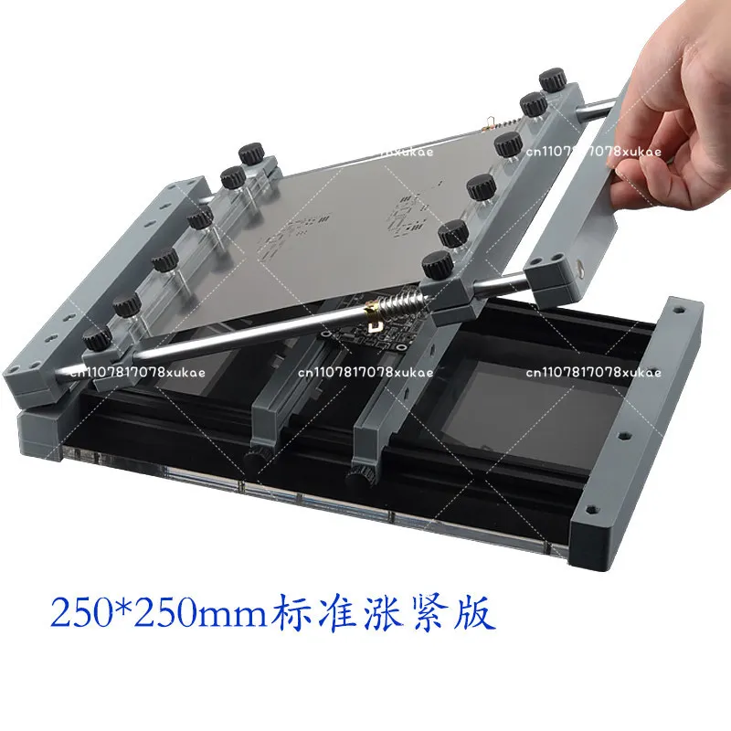 SMT Solder Paste Screen Printing Machine - Manual Desktop PCB Stencil Printer for Precision PCB Prototyping 250x250mm