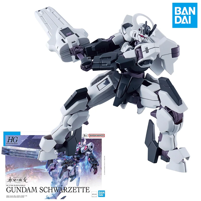 

Bandai Original HG 1/144 THE WITCH FROM MERCURY Gundom SCHWARZETTE Action Figure Assembly Model Toys Collectible Model Ornaments
