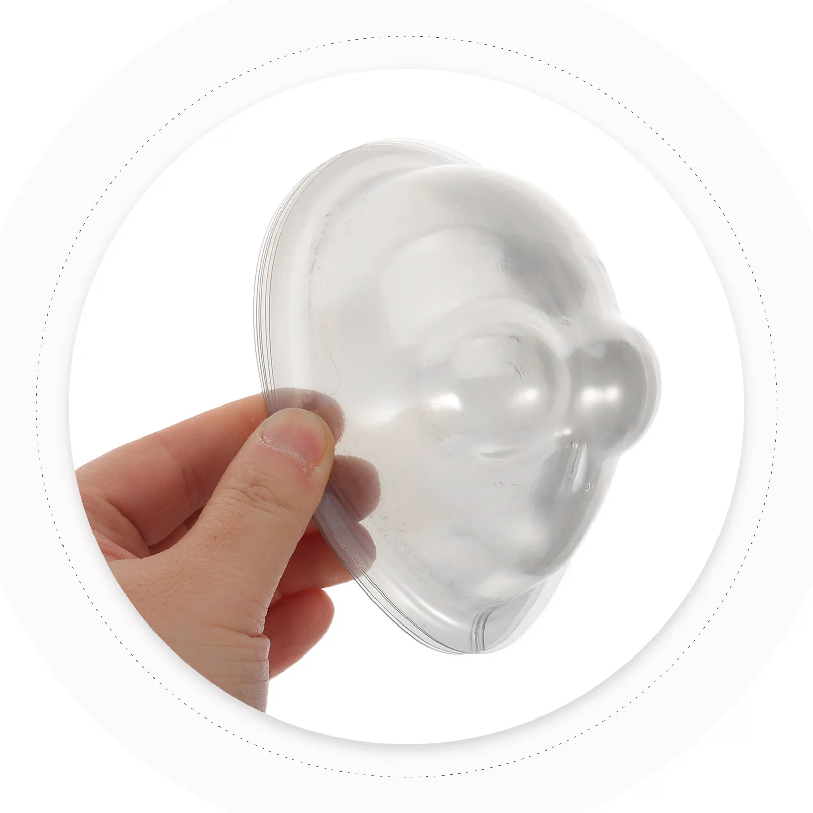 

6Pcs Transparent Mask Clear Protective Cover 3D Anti-Scratch Clear Display Face Cover for 60Cm Bjd Preservation