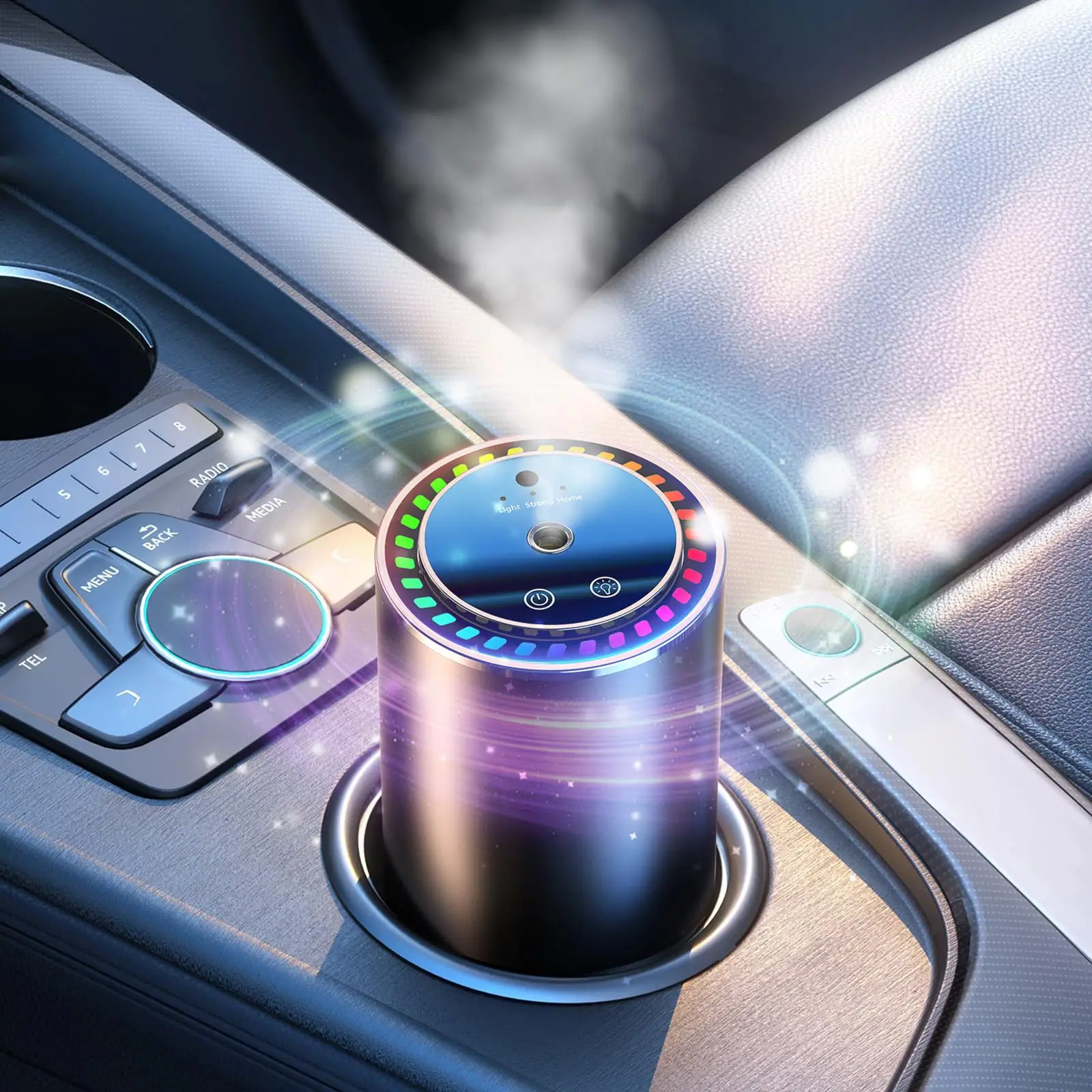 

Smart Car Air Freshener Essential Oil Diffuser Adjustable Concentration Auto On Off Built In Battery Ocean Scent