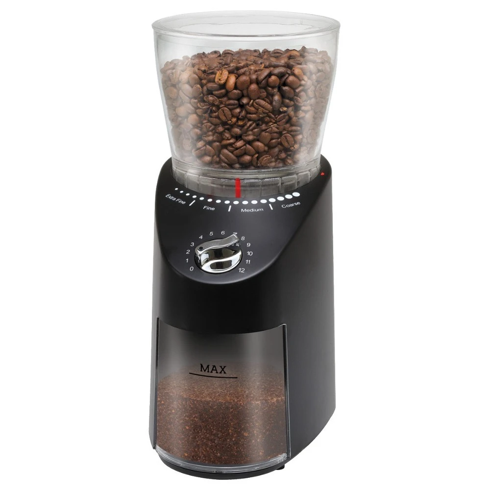 

Кофемолка Infinity Plus с коническими заусенцами - черная