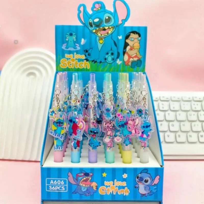 

36 шт./лот, гелевая ручка с подвеской в виде мультфильма Диснея, милые 0,5 мм, нейтральные ручки с черными чернилами, рекламный подарок, офисные школьные принадлежности