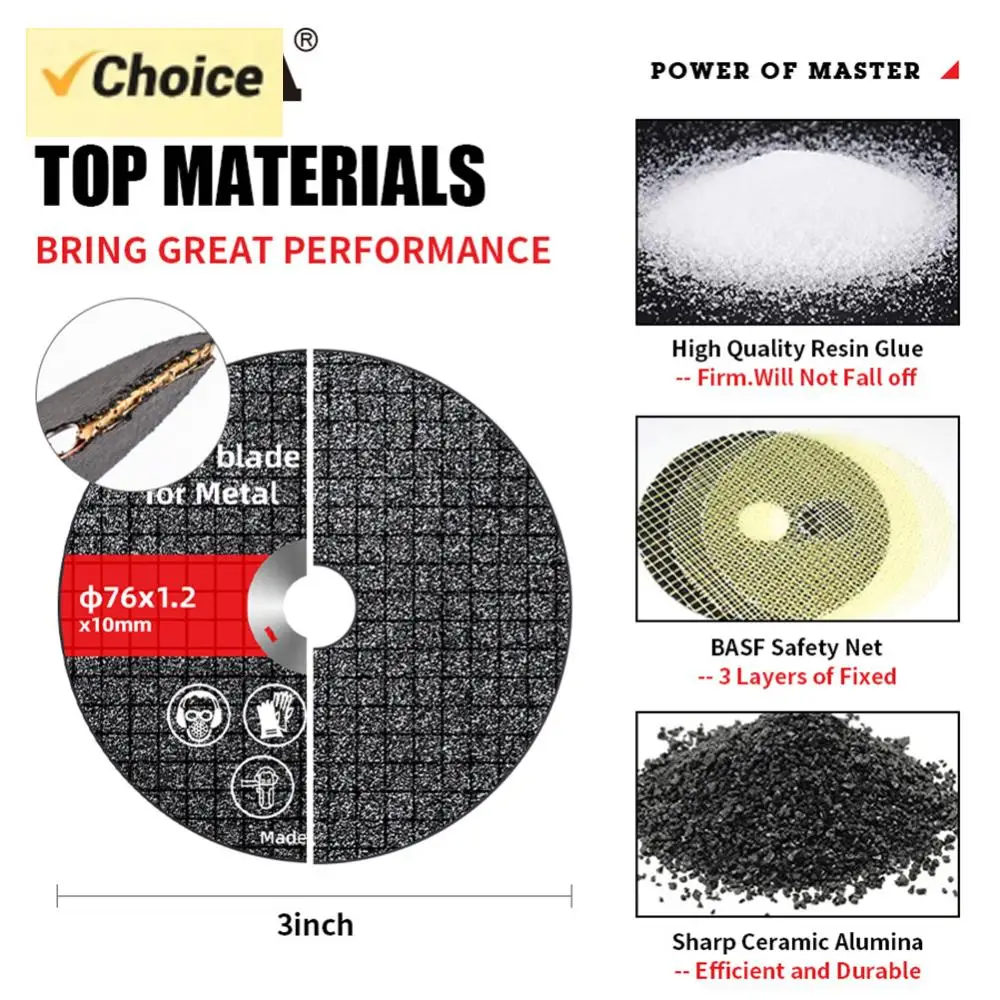 

1/10PCS 76mm Metal Cutting Discs Wear Resistance Sanding Cutting Discs Cut Off Circle Wheels Blades Angle Grinder Accessories