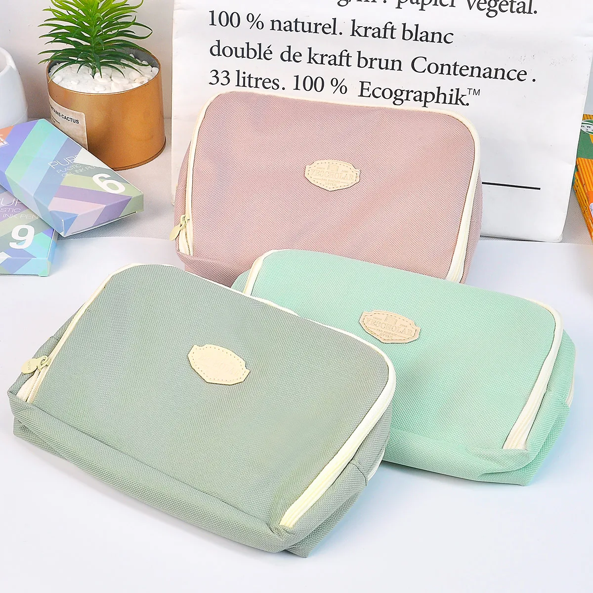 

Новый портативный пенал, вместительный пенал для канцелярии, милый пенал в стиле Kawaii, к новому учебному году