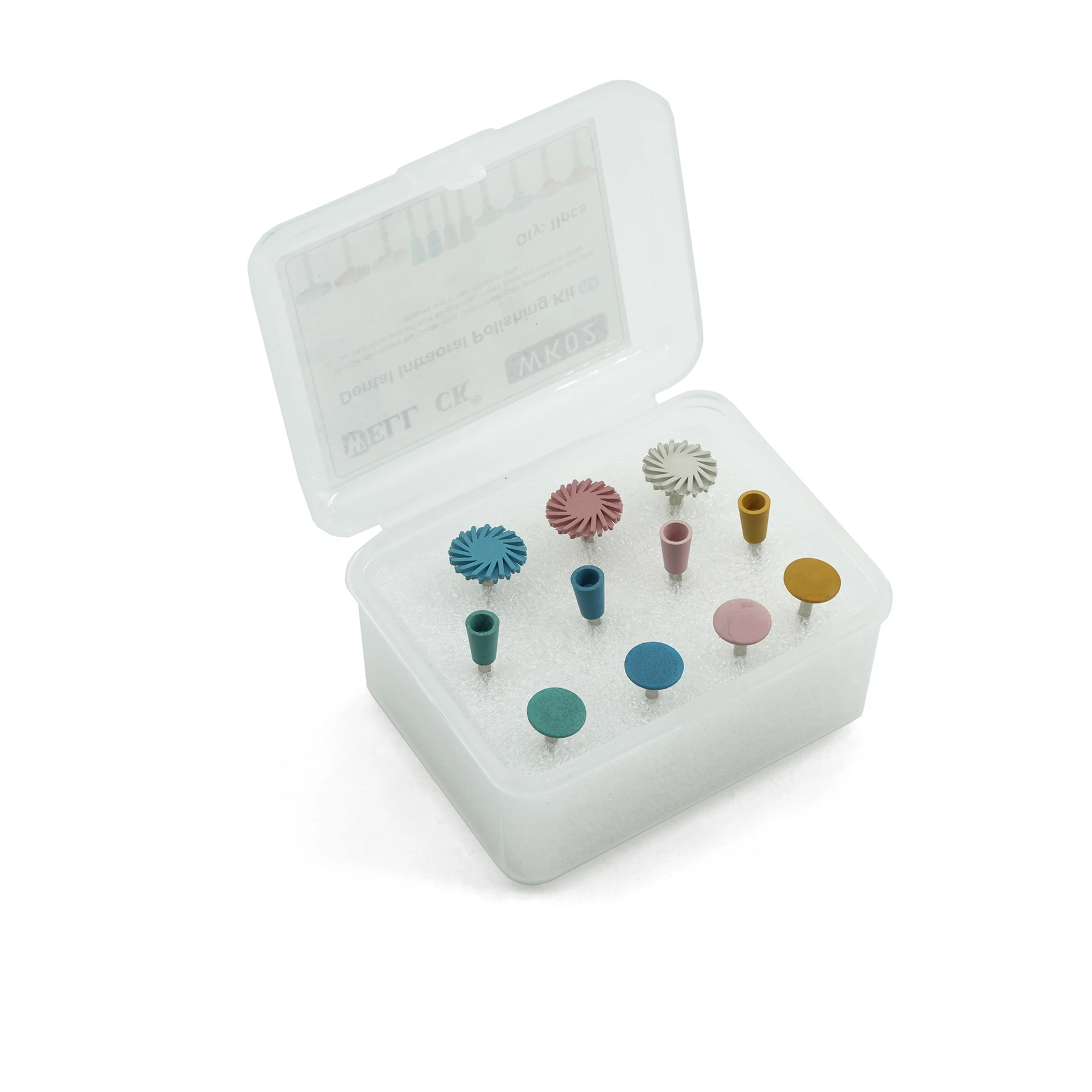 11pcs/box Dental Rubber Polisher Composite Kit Dental Intraoral Polishing Kit Resin Polishing Diamond System RA Disc Wheel Kit