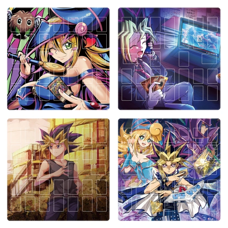 Yu Gi Oh-estera de mesa doble de personajes de animación, ojos azules, dragón blanco, Seto Kaiba, estera de batalla, tarjeta coleccionable de Anime clásico, Juguetes