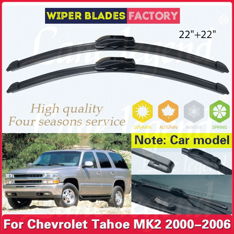 

Wiper Front Wiper Blades For Chevrolet Tahoe Sonora MK2 GMC Yukon 2000 - 2006 Windshield Windscreen Window Brush 2005 22"+22"