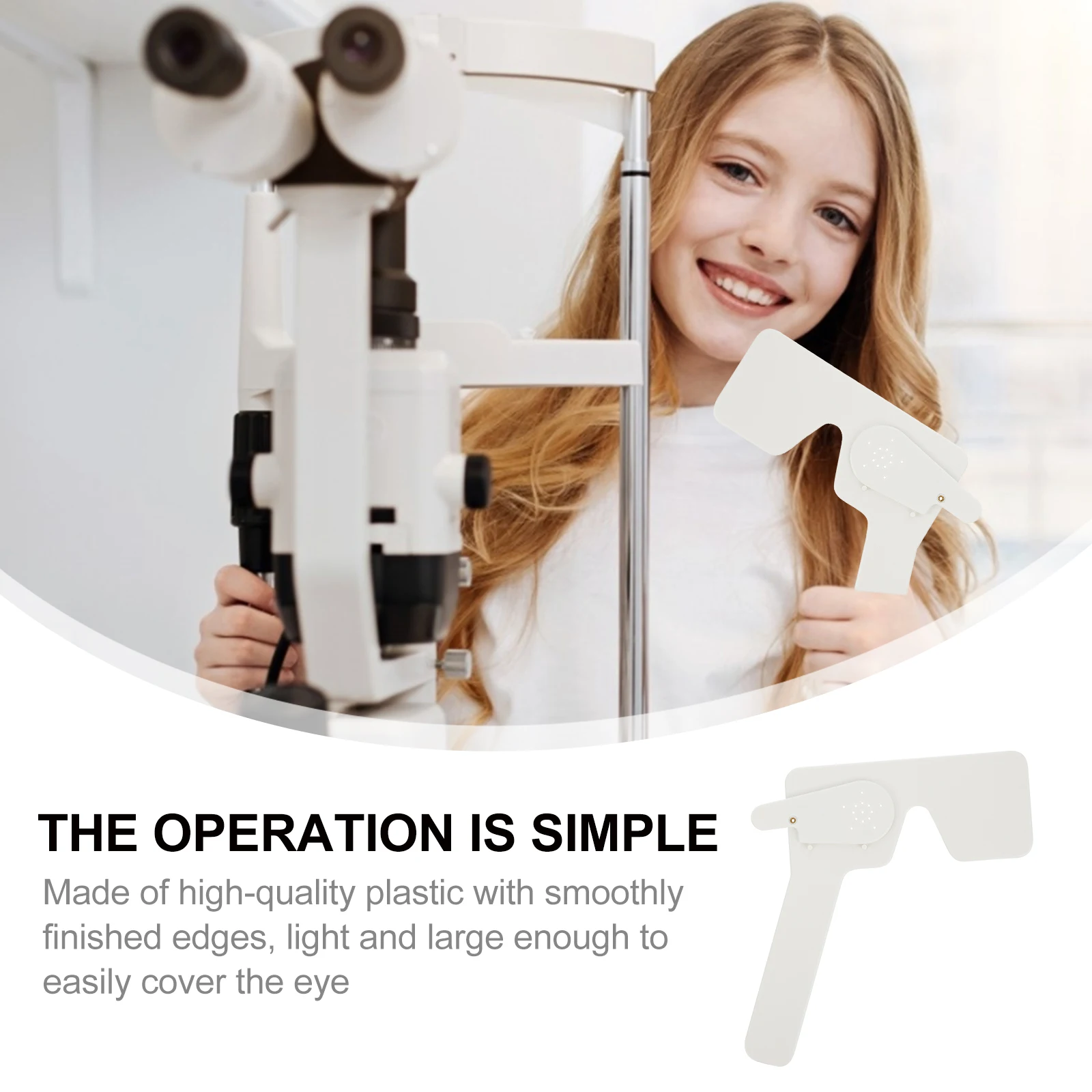

Plastic Eye Occluder Lightweight Large Size Smooth Edges Handheld Tool Astigmatism Test Patch Professional Blindfold Eyesight