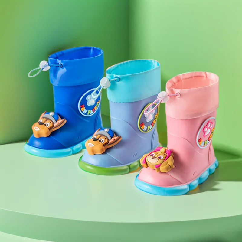 PAW PATROL  Pvc Waterproof Rain Boots For Baby Boys And Girls Kid\'s  Outdoor Comfortable Casual Shoes