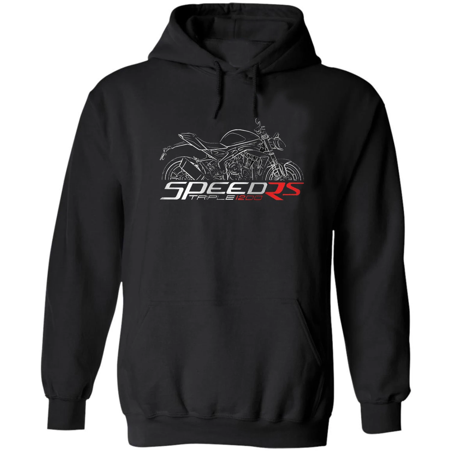 Classic British Speed Triple 1200 RS Motorcycle Pullover Hoodie New 100% Cotton Comfortable Casual Mens Sweatshirt Streetwear