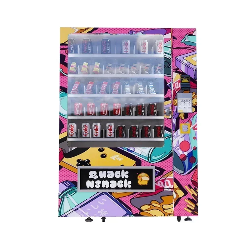 

Self-service Food Vending Machine With Credit Card Snacks And Drinks Vending Machine