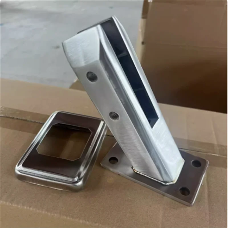 Glass Balustrade Inclined Stair Bracket Post Clamp Pool Fence Glass 304 Stainless Hinge 35 Degrees