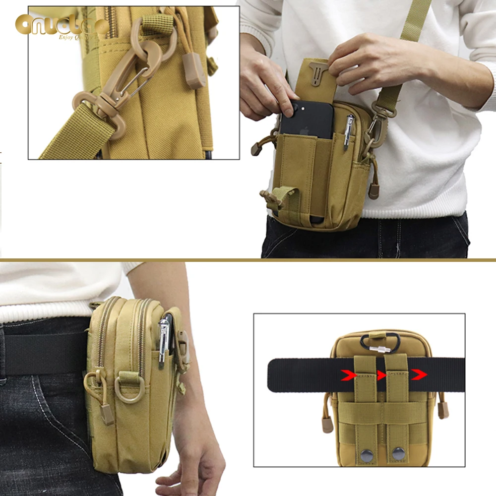 Mobile Phone Bag Men Waist Bag Multifunctional Tactical Belt Bag Set Diagonal Middle Aged  Elderly Mini Small Bag Leisure Sport