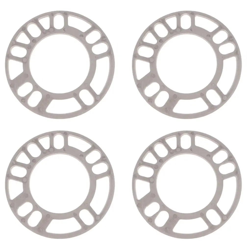 4Pcs 5mm Car Wheel Aluminum Thicken Spacers for Vehicles Truck Universal