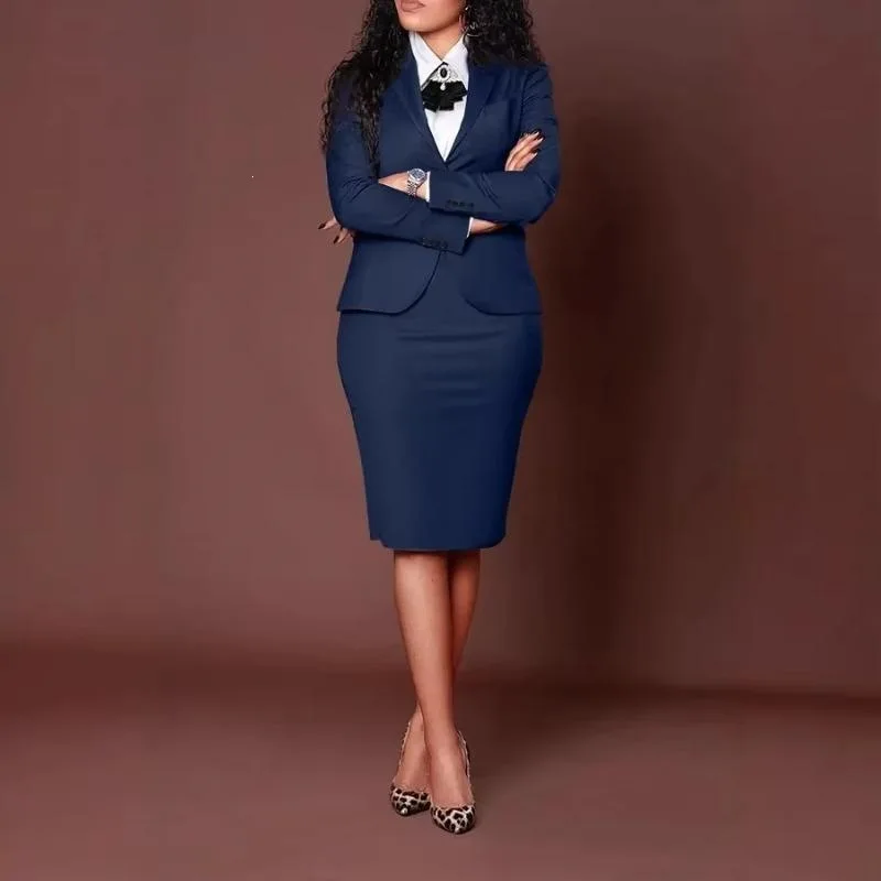 

Professional Women's Long Suit Skirt Set U 55462 Sve Cross-Border Workwear Elegant Corporate Fashion Spring Collection