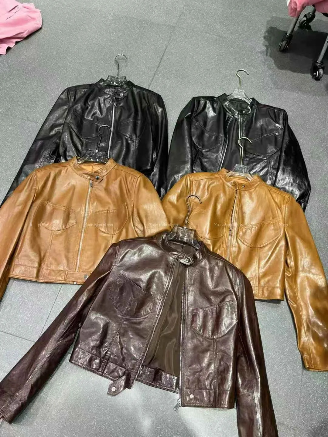 

Ning 2025 New Sle Women's Leather Jaet Genuine eepskin Long Sve Luxury Feel Small Size Friendly Fce Lined