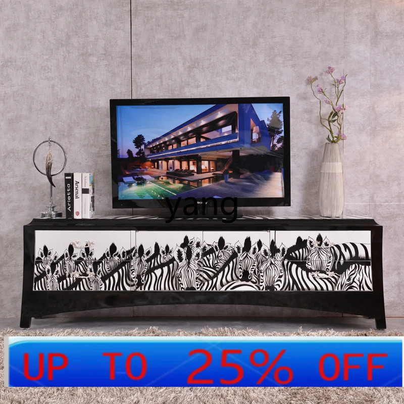 

Lhh Modern Simple Living Room Personalized Art Dining Side Cabinet Entrance Cabinet Italian Light Luxury TV Cabinet