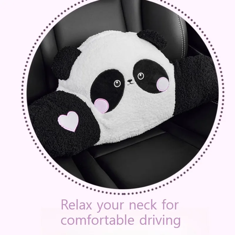 Panda Auto-Kopfstütze und Lordosenstütze – süßes Nackenkissen, unverzichtbares Fahrzeugzubehör für das Auto