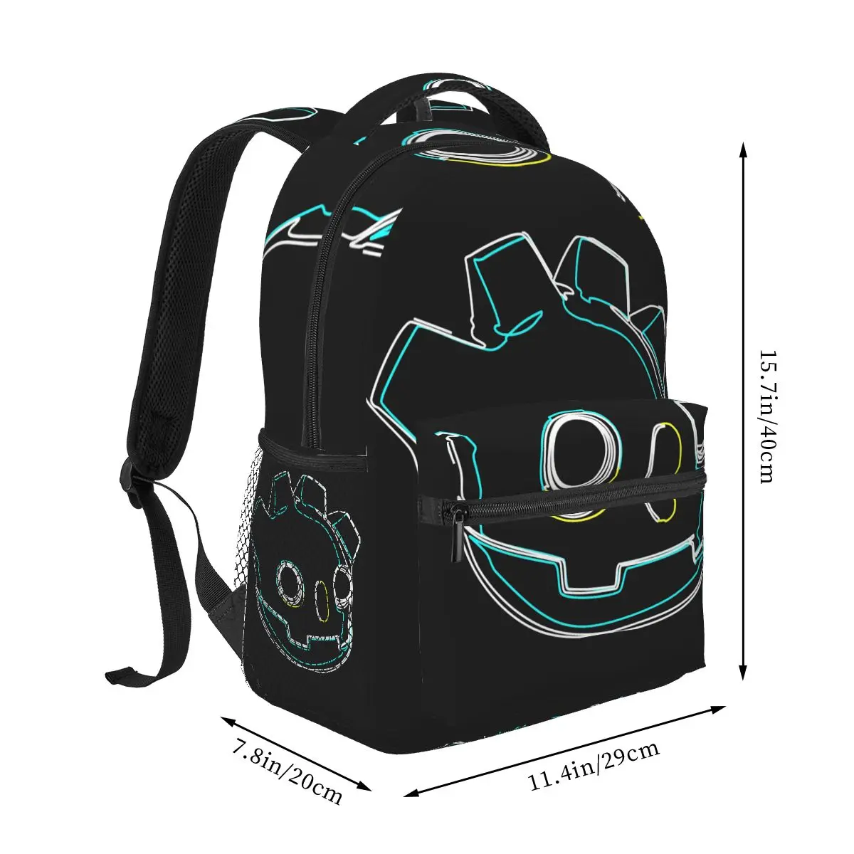 Godot Engine Face Backpack Hot Sale Daypack Large Capacity Boys Girls BookBag School Bag Shoulder Bags for Men Women