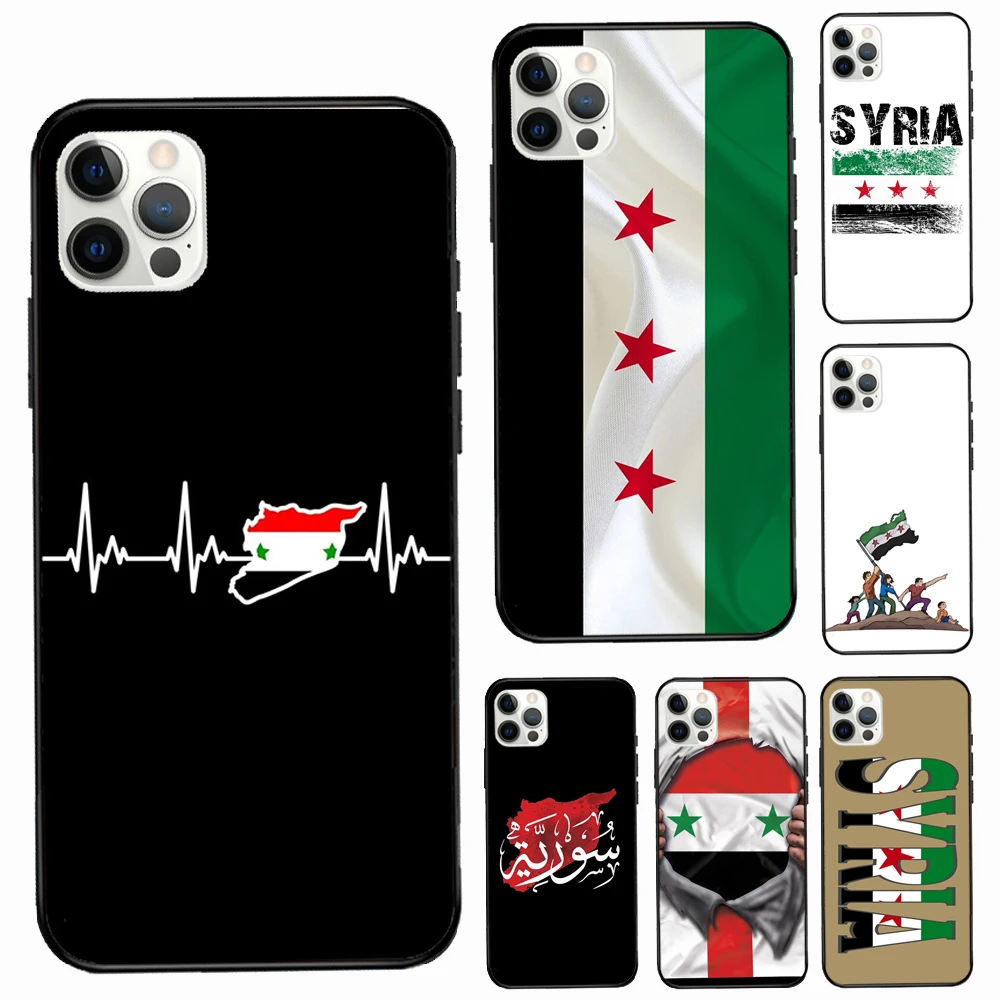 Syrian Syria Flag Coque Phone Case For iPhone 11 14 12 Pro Max 13 Pro XS MAX 6 7 8 Plus 5S SE 2020 X XR Cover