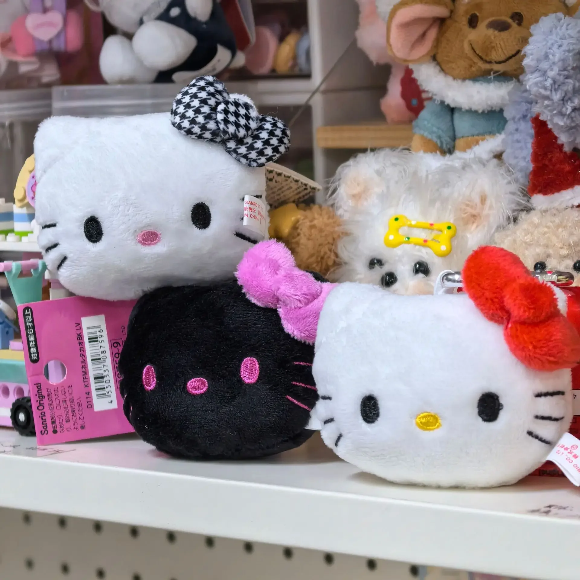 HelloKitty chat tête sac breloque porte-clés mignon dessin animé visage porte-clés pour femmes filles sac à main sac à dos décoration cadeau accessoire