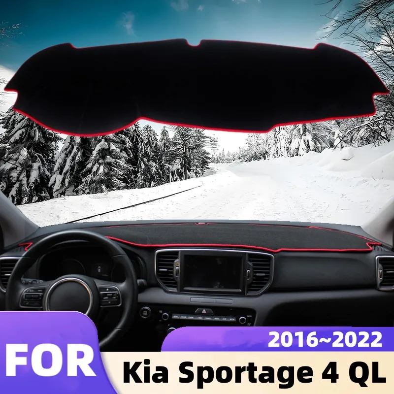 For Kia Sportage 4 QL 2016 2017 2018 2019 2020 2021 2022 1pc Car Dashboard Non-slip Mat Sun Shade Anti-UV Carpet Mat Accessories