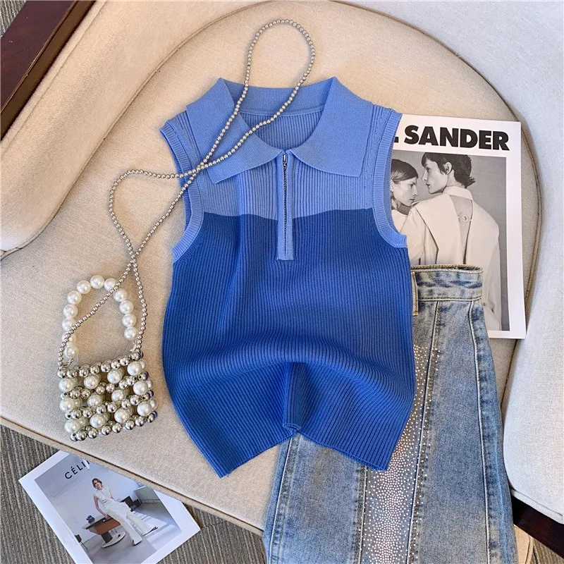 

Short Sleeve Korean Female Casual Fashion T Shirt Basic Clothing Streetwear Tops Zippers Turn Down Collar Aesthetic Women Tee