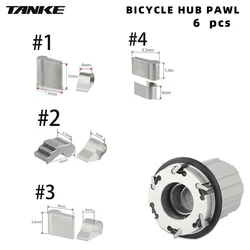 POTEAX 6Pcs Bicycle Freehub 6 Pawl Bike Hub Pawls Universal Spring Claw Accessories Stainless Steel Cassette Hubs MTB Cycling Pa