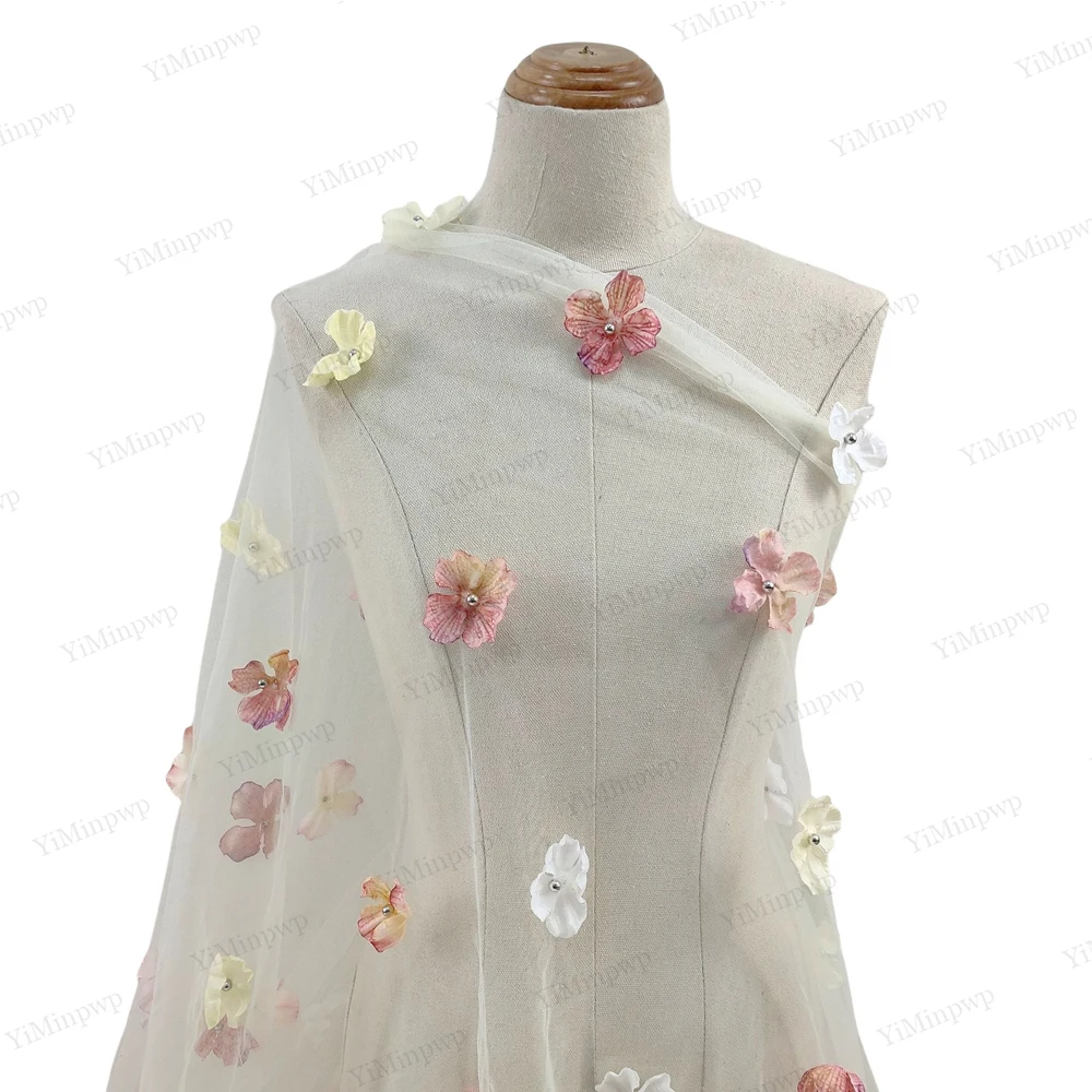 فساتين لحضور الحفلات الموسيقية على شكل زهور رعوية مطرزة بالدانتيل وأكمام قصيرة منتفخة فستان عيد ميلاد فاخر من vestidos de gala gradatius حسب الطلب #4