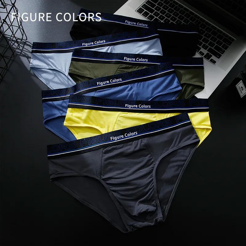 Men\'s Briefs Summer Soft Modal U Convex Pouch Panties Breathable Bikini Underwear Quick-Drying High Elastic Lingerie Brief Slip