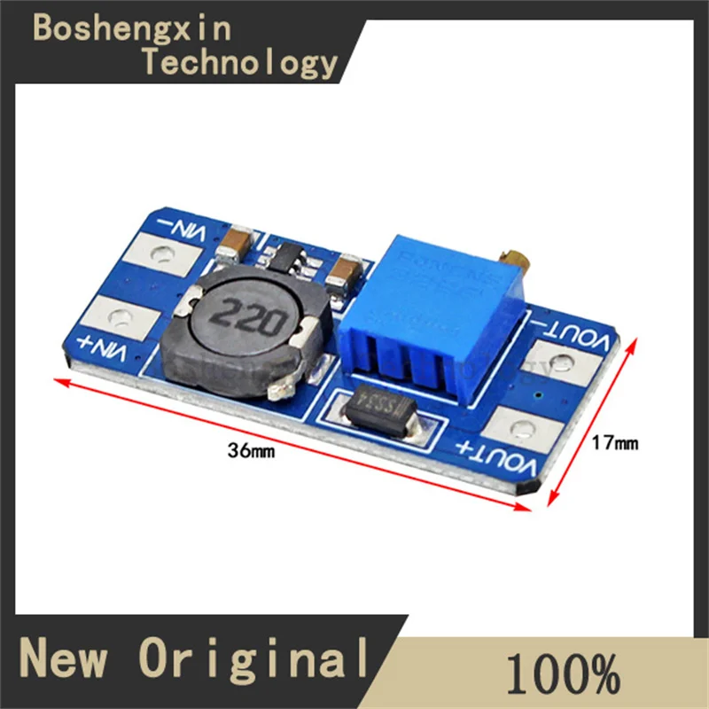 1 stks MT3608 2a boost plaat DC-DC boost module spanning 2-24 V stijgt 5/9/12/-28 V verstelbare