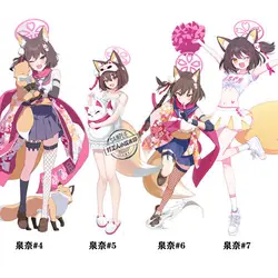 Blue Archive Kuda Izuna Cosplay Acrylic Stand Anime Figures Desk Model Ornament Props Birthday Gift Girl