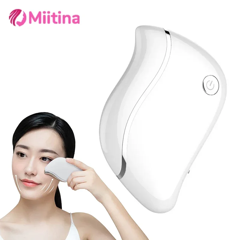 4 in 1 Electric Guasha Massager Heating Vibration Red Light Body Meridian Brush Dredge Slimming Fat Burning Facial Lifting Tool