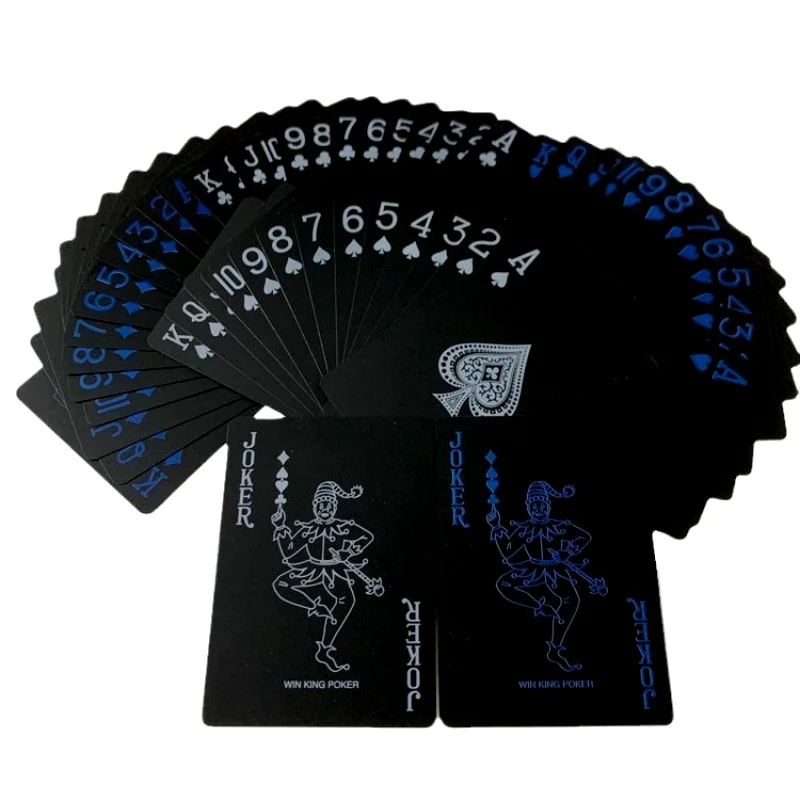 Waterproof Blue Black Poker Board Game Durable Plastic Magic Casual Game