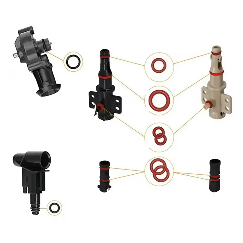 A69T القهوة O-حلقة الختم O-حلقة صيانة 40 قطعة استبدال مجموعة لدعم صمام صمام البخار منفذ صمام ل SAECO Compati #2
