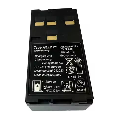 GEB121 Battery For SWISS TCR407, TCR702, TCR802 TPS-400 TPS-1100 TPS-800 TPS-700 TC302/402Total Station Surveying 6V 4200mAh