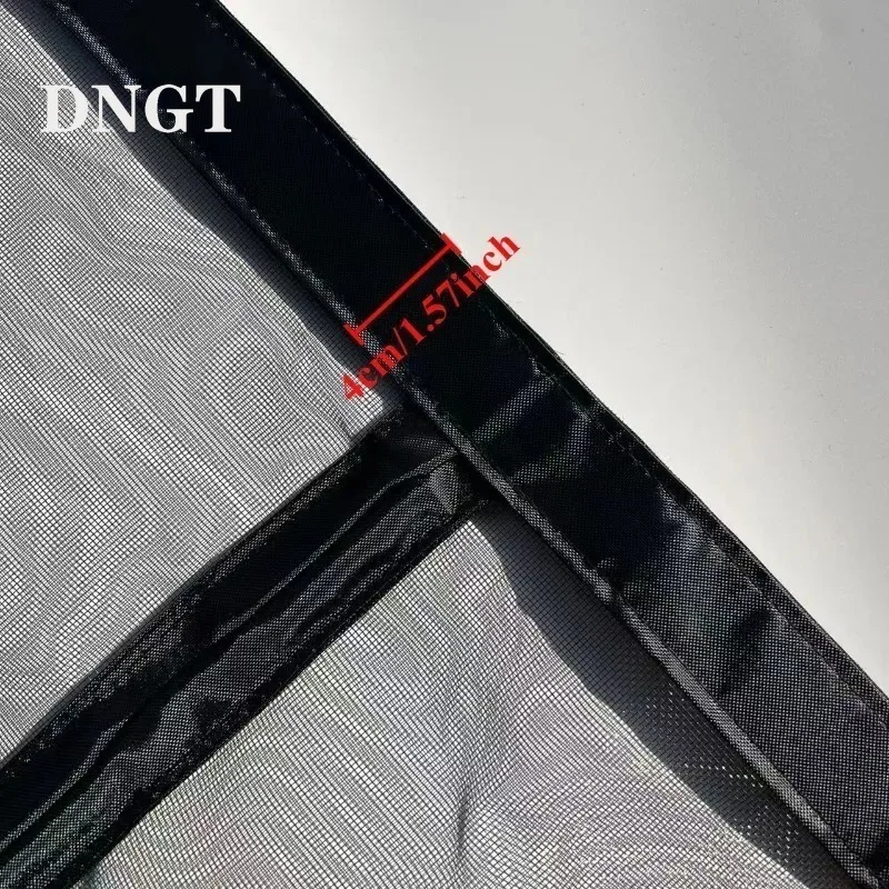 Durable Black Anti Mosquito Screen Door Magnetic Self Sealing Fly Mesh Curtain For Patio Sliding Balcony Door