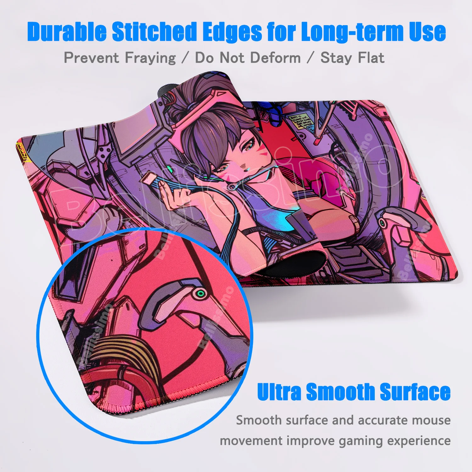 Large Overwatch PC Gamer Cabinet Mouse Pad Cute Pink Keyboard expansion pad Laptop Gaming Accessories Desk Mat Kawaii HD Carpet
