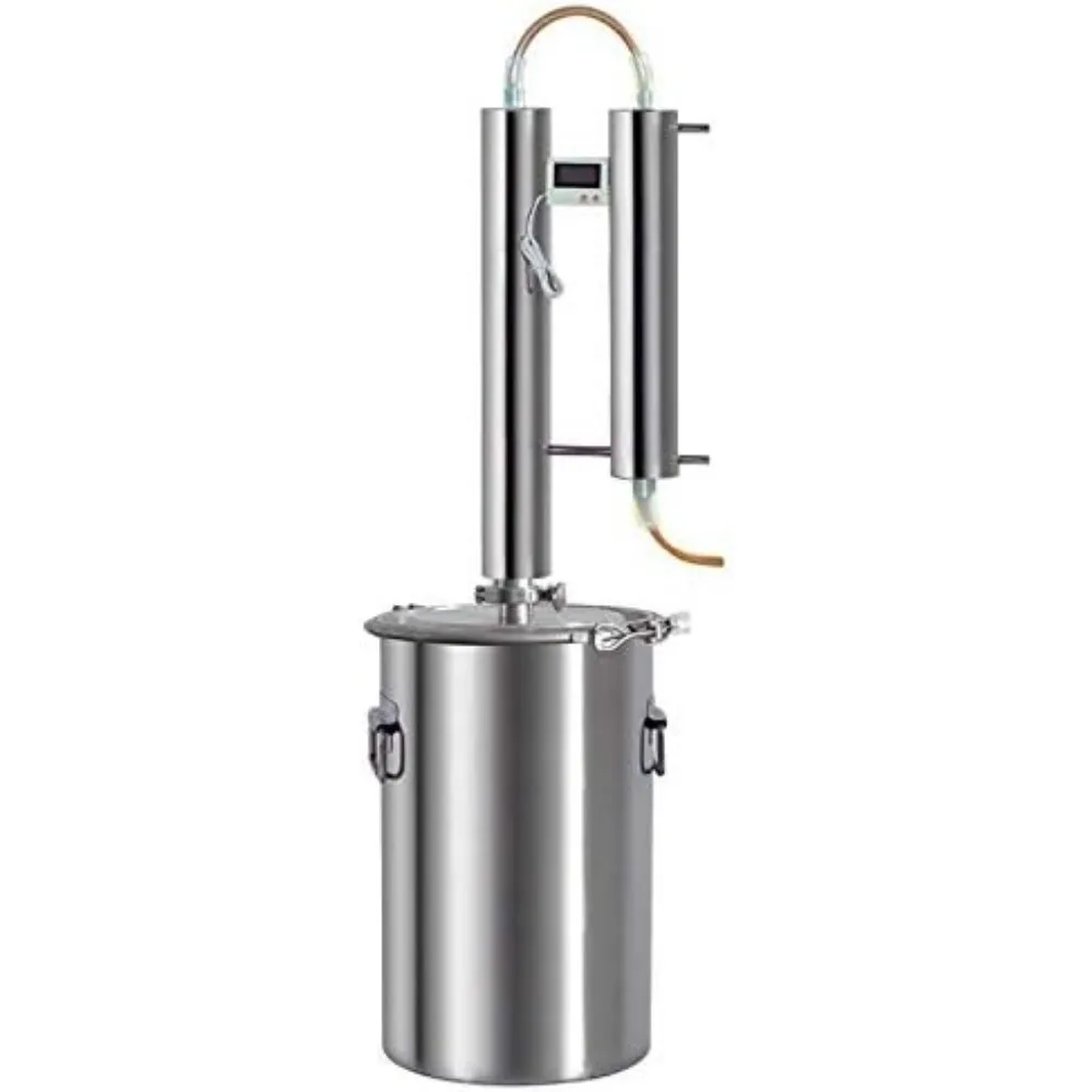 

60L Liquor Brewing Distillation Fermentation Equipment Red Copper Double Tower Distiller Home Brewing Mashine