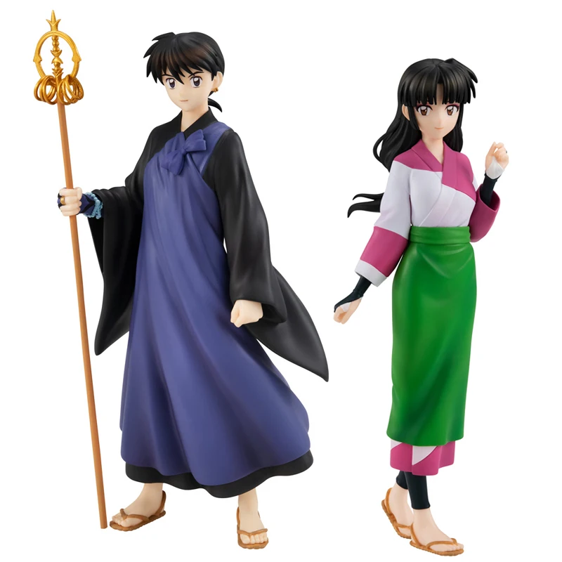 

Коллекционная Фигурка Inuyasha Miroku Sango из ПВХ, 100% аутентичная аниме модель игрушечной куклы с подарочной коробкой