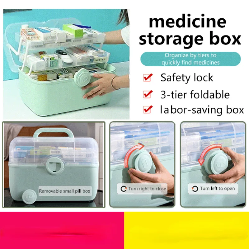 

Large Capacity Medicine Box for Home Use Multilayer Storage Container