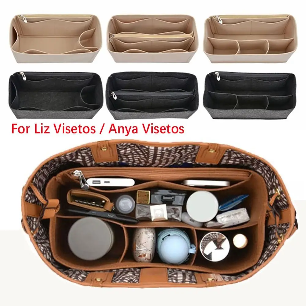 Felt Handbag Insert Bag Bag Support Organization Internal Bag Portable Storage Bag Organiser for Liz Visetos / Anya Visetos