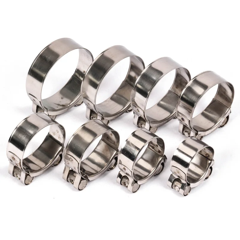 Universal Clamp Hose Silicone Exhaust Band Pipe Clamp Clip For Slip On Type Motorcycle Muffler Car Accessories