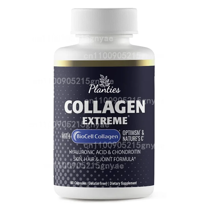 

Hydrolyzed Collagen Peptides Capsules - with Vitamin C - Support for Healthy Hair, Skin, Nails, Joints & Bones,Antioxidants