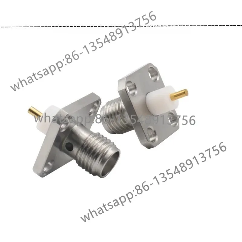 SMA-KFD four hole square plate flange SMA female seat external thread internal hole microstrip connector stainless steel spot