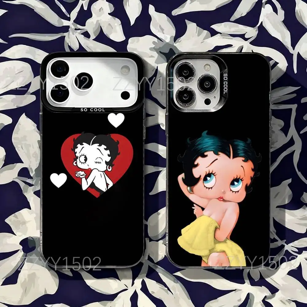 

B-Betty-Cute-Boop10 For iPhone 17,16,15,14,13,12,11,X,8,7,Pro,Max,Plus,SE4,Air,Mini Durable Hard Shell Matte