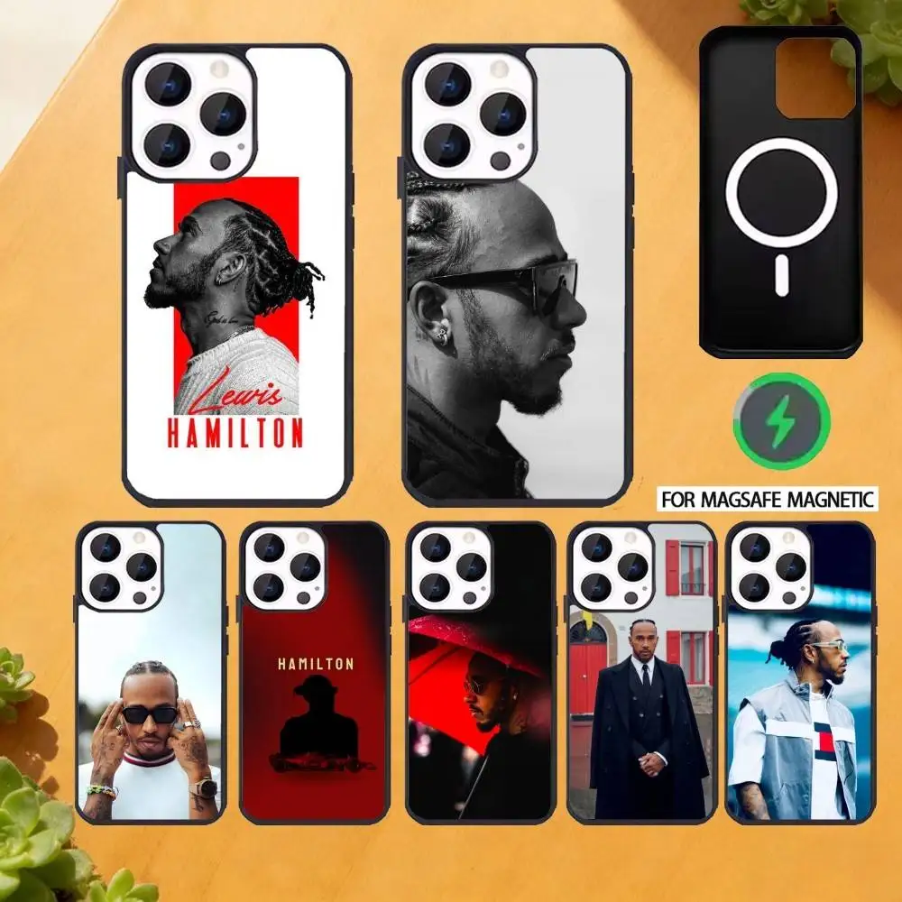 

Race L-Lewis Hamilton$ Phone Case For iPhone 17,16,15,14,13,12,Plus,Pro,Max for Magsafe Magnetic Wireless Charging