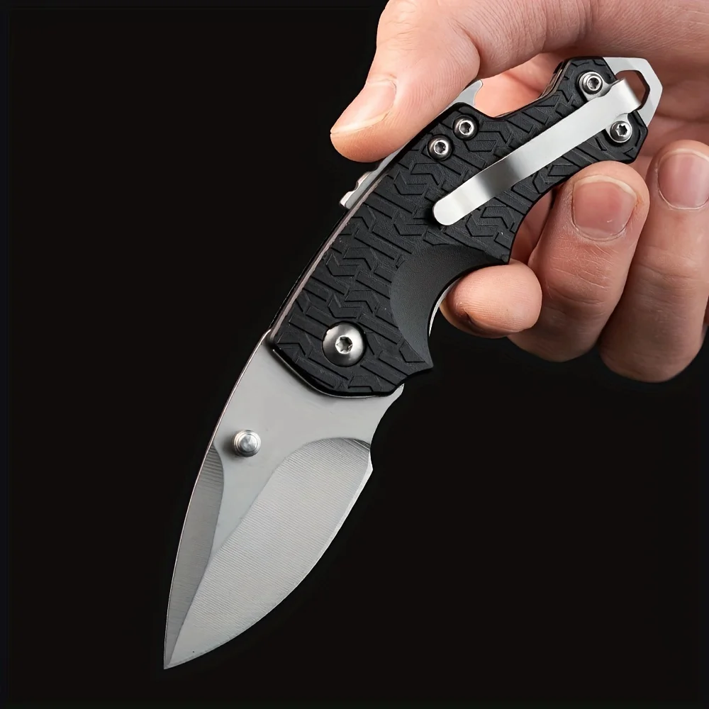 EDC folding knife, small portable fruit knife, used for fishing, camping and field survival