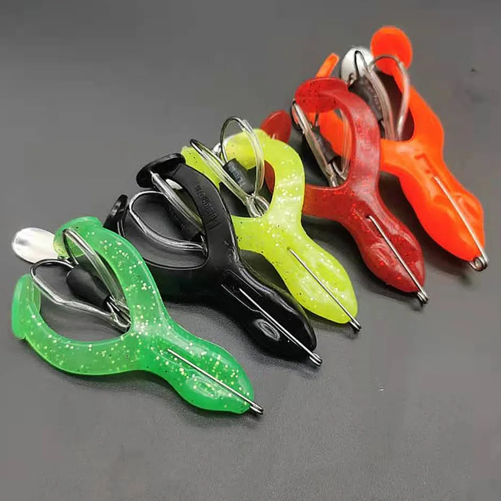 Silicone Soft Frog Fishing Lures 8cm 13g/9cm 17g 3D Eyes Mini Soft Lure Jigging Lure Fishing Gear Product Fishing